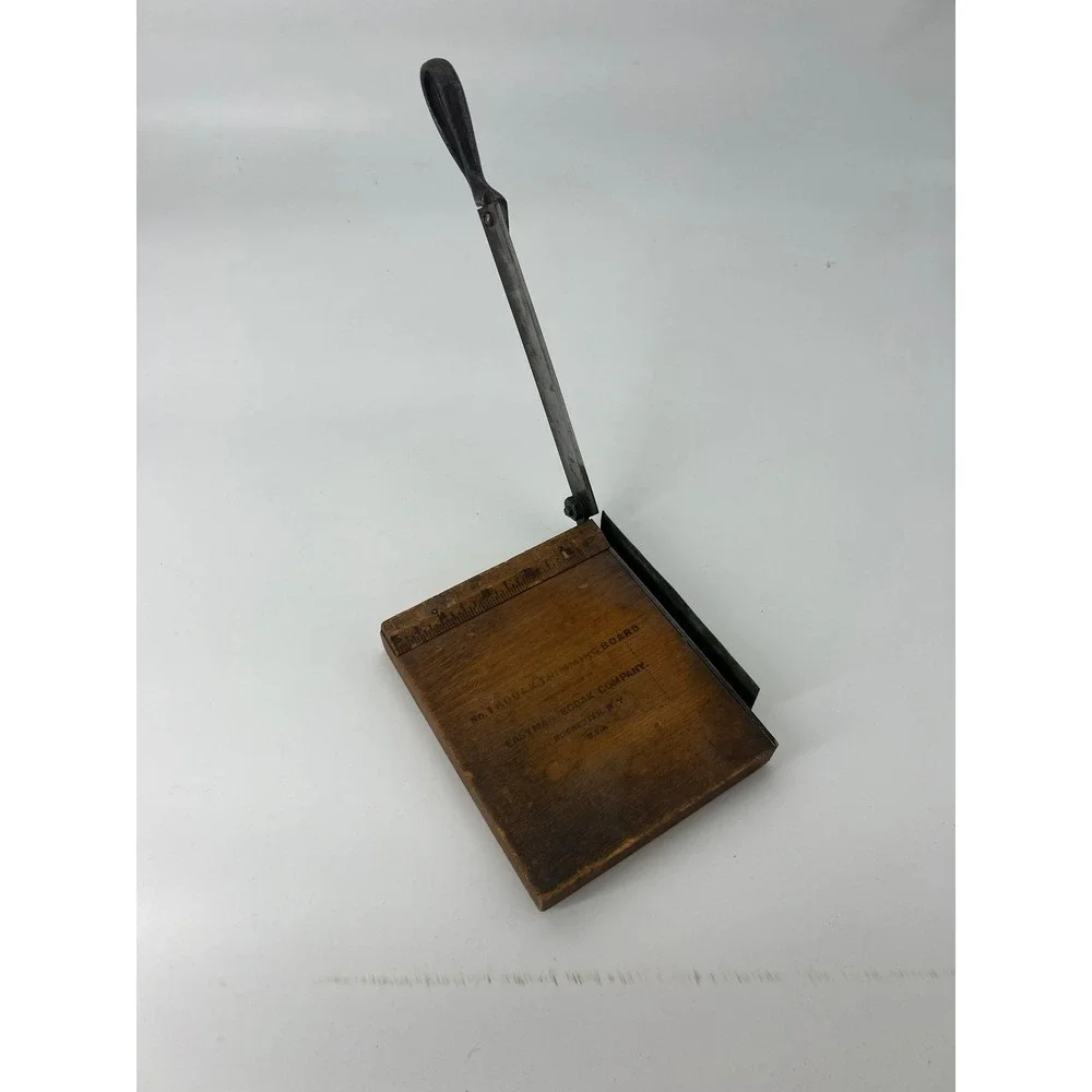 Vintage Kodak Eastman No 1 Trimming Board Antique Wood Paper Cutter Guillotine 5